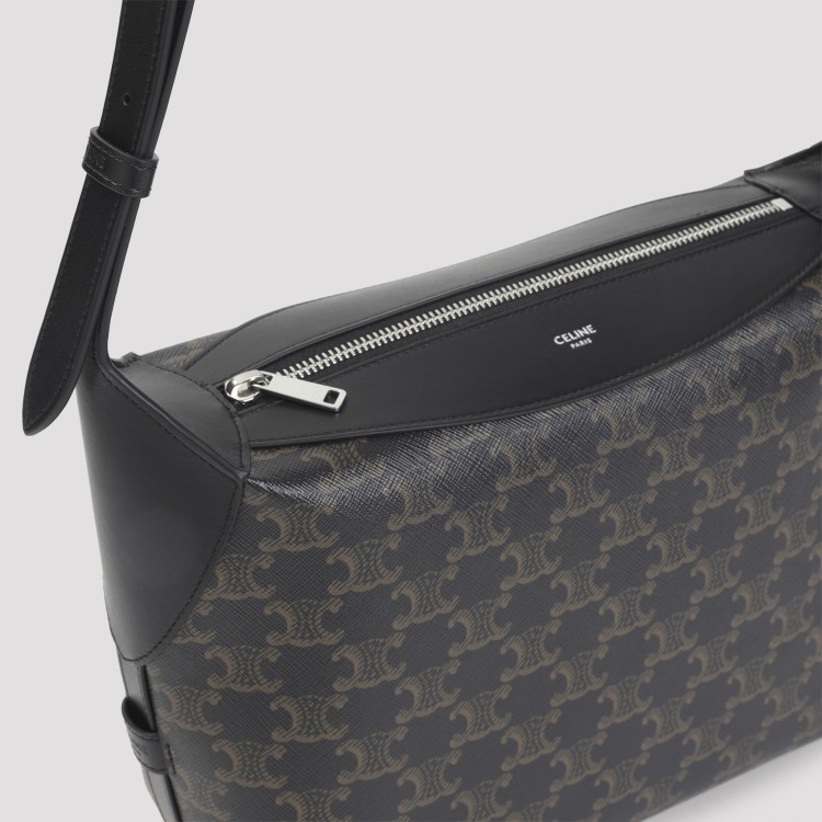 Celine Textile Crossbody Bag With Signature Triomphe Logo