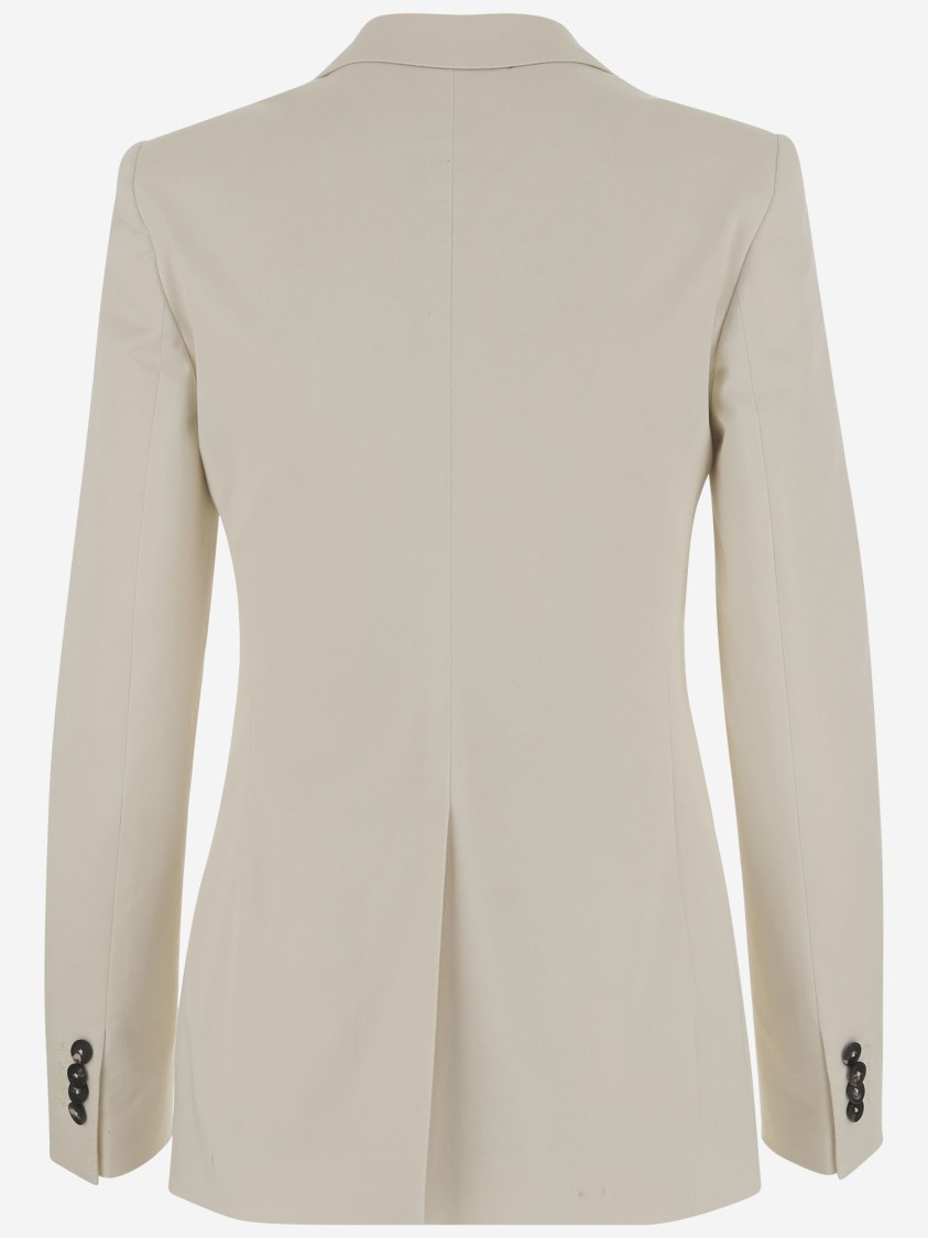 Tagliatore Wool And Silk Single-breasted Jacket In Neutrals