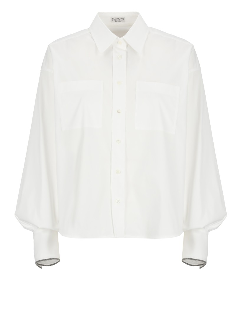 Brunello Cucinelli Monile Shirt Shirt And Blouse In White
