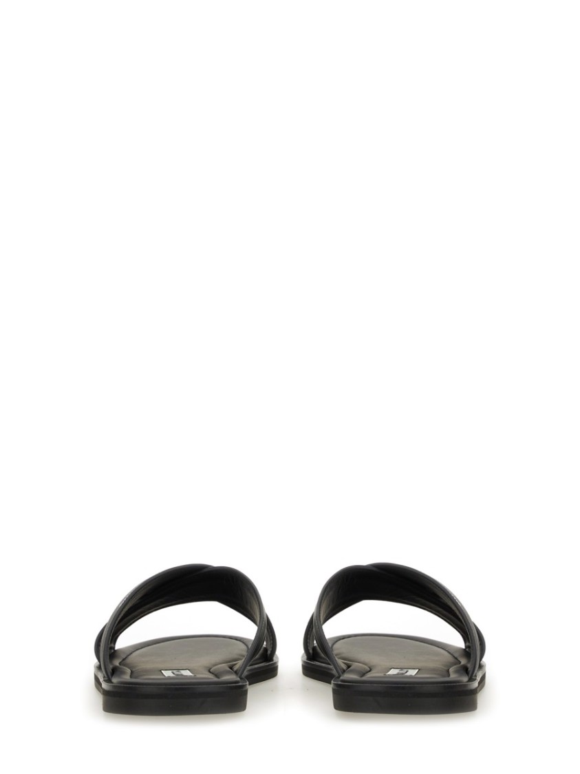 Shop Bally "gherry" Slide Sandals In Black