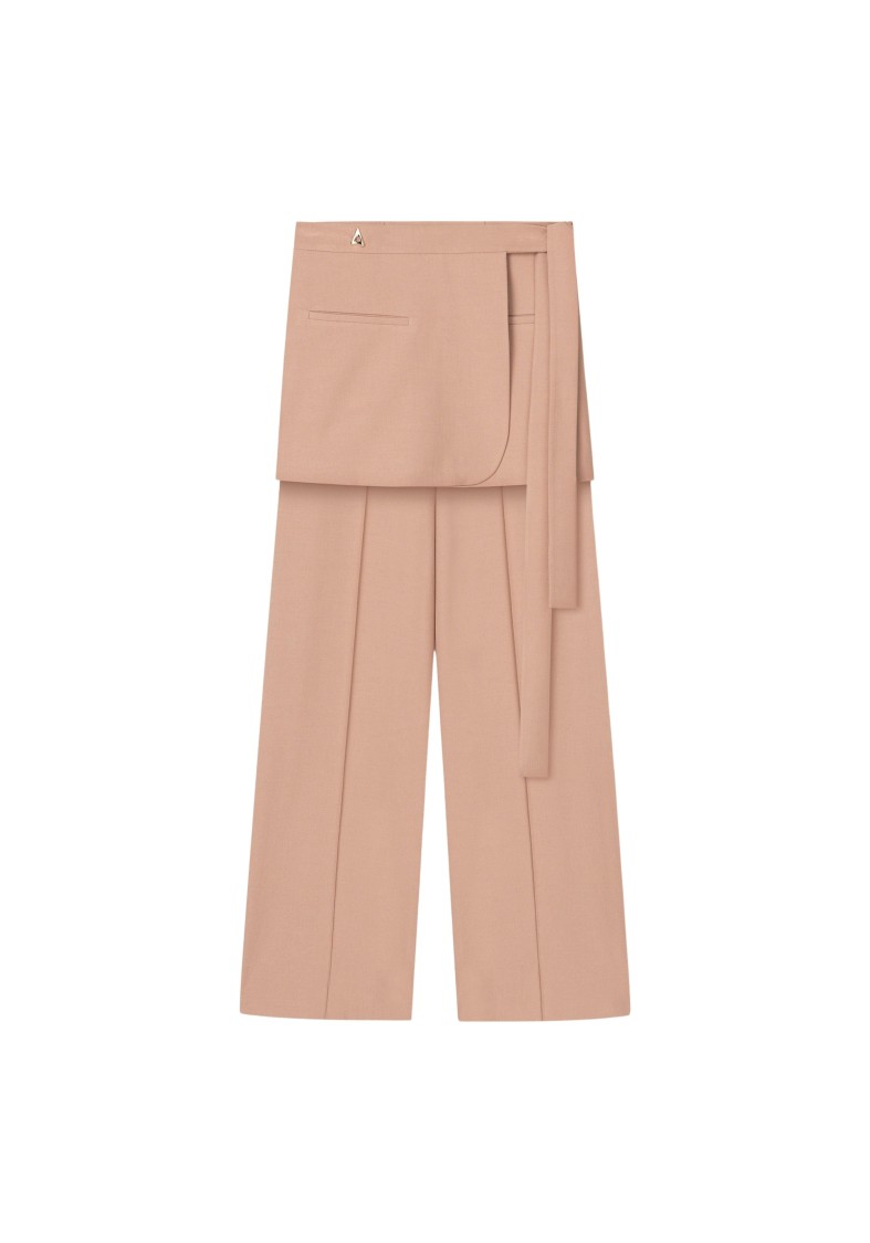 Shop Aeron Huraa - Wide Leg Suiting Pants In Pink