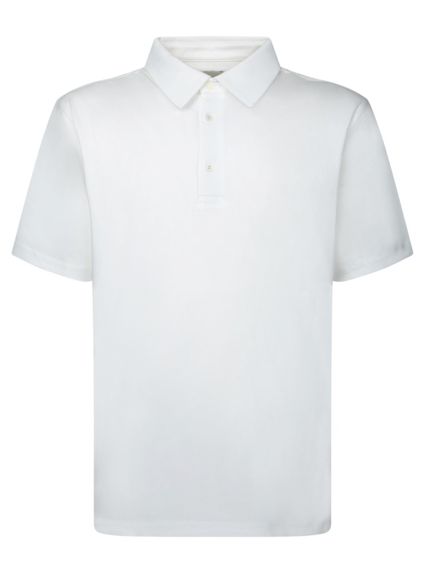 Shop Paul Smith White Cotton Polo Shirt With Tailored Fit