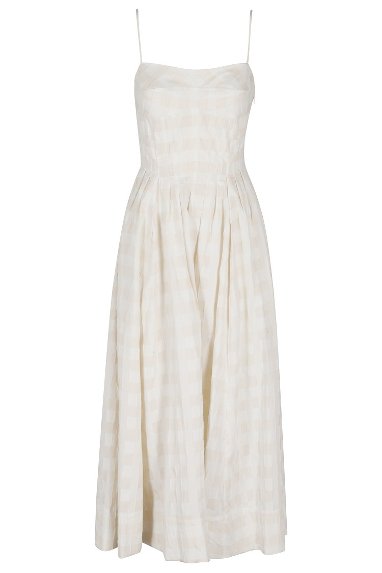 Simkhai Kittiya Broderie Anglaise Cotton Midi Dress In White