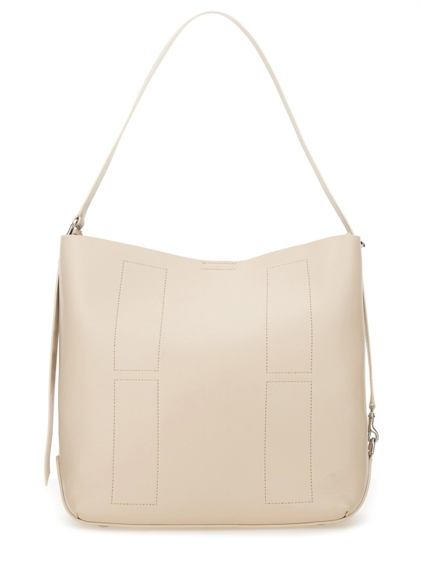 Hogan Borse A Tracolla In Pelle Di Vitello Bianca In Neutrals