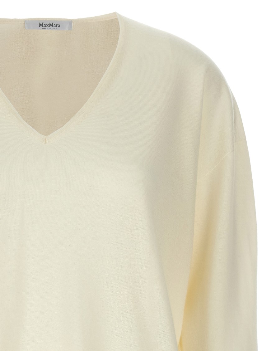 Max Mara White Freccia Sweater In Neutral