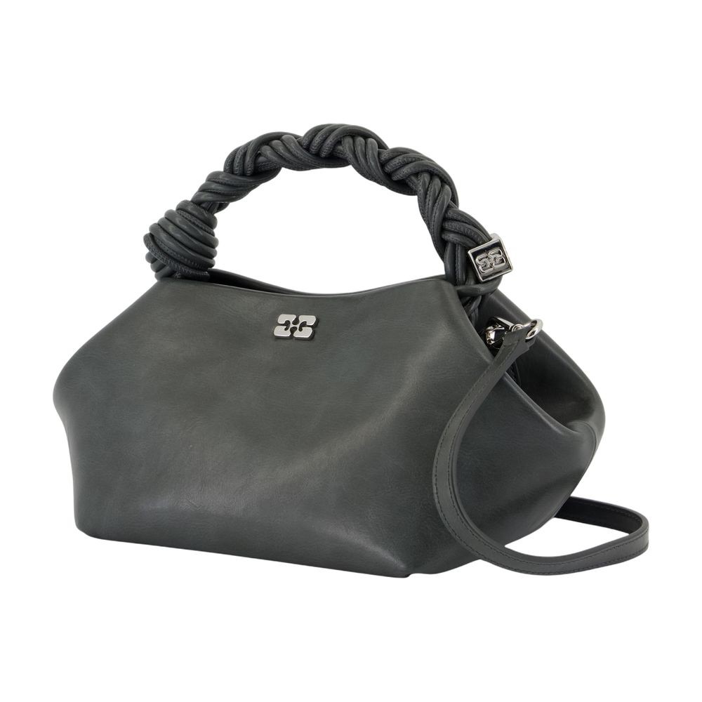 Ganni 'bou' Grey Handbag With Adjustable And Removable Shoulder Strap In Gray