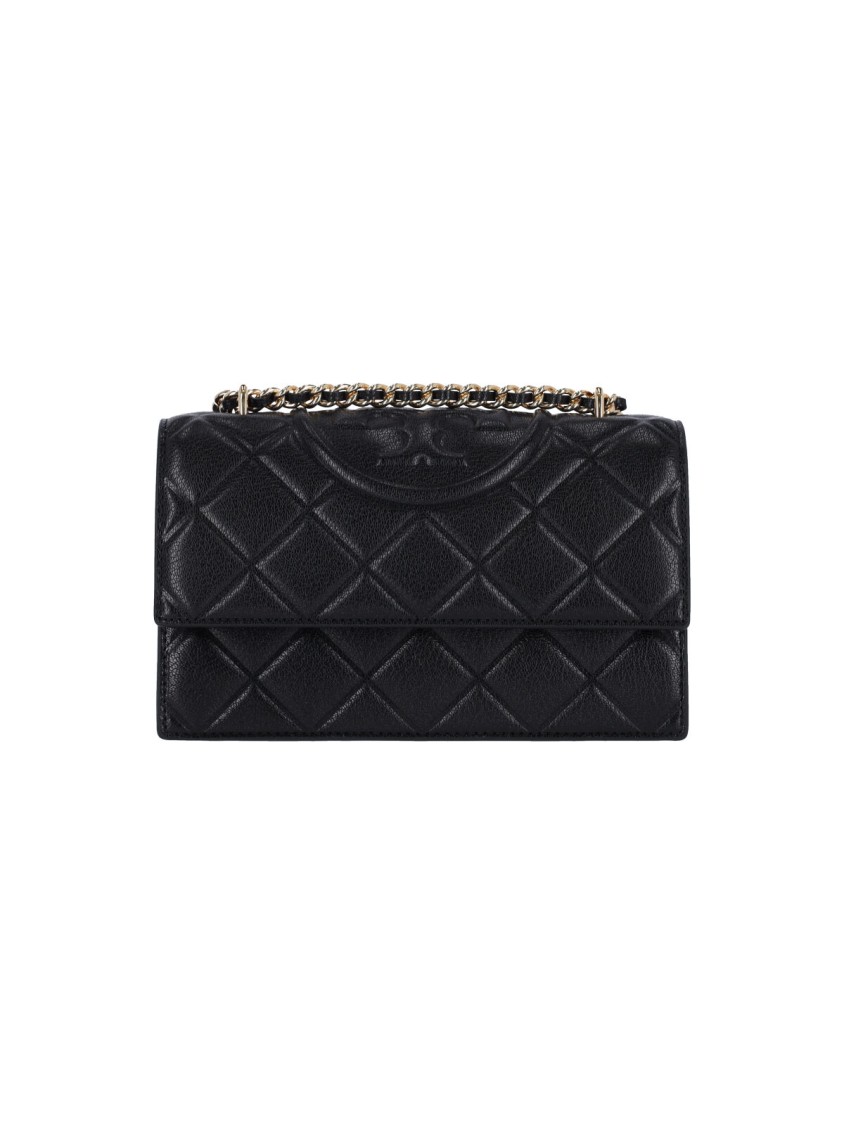Tory Burch Fleming Convertibile Shoulder Bags Black