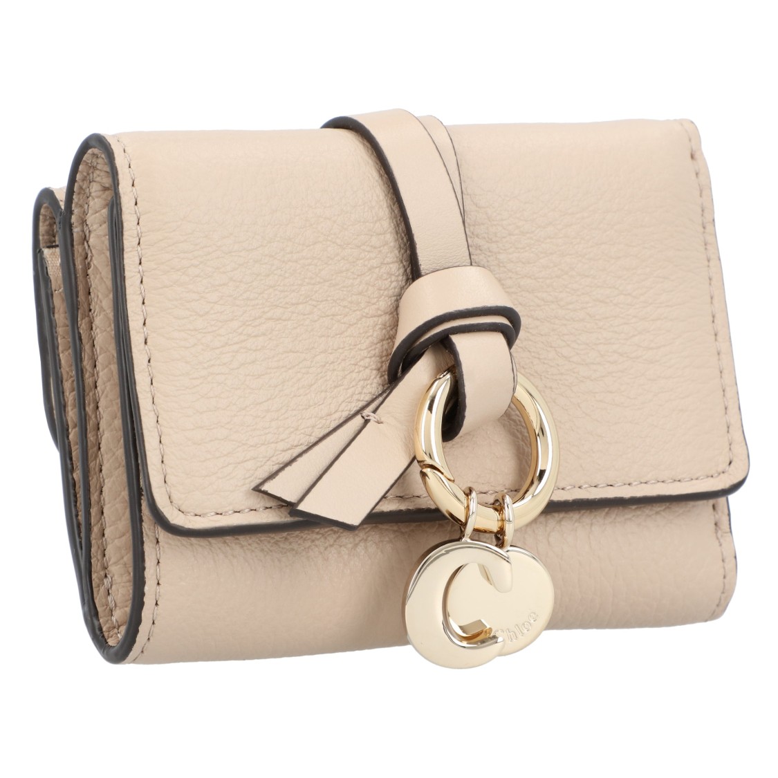 Chloé Alphabet Mini Trifold Wallet In Neutral