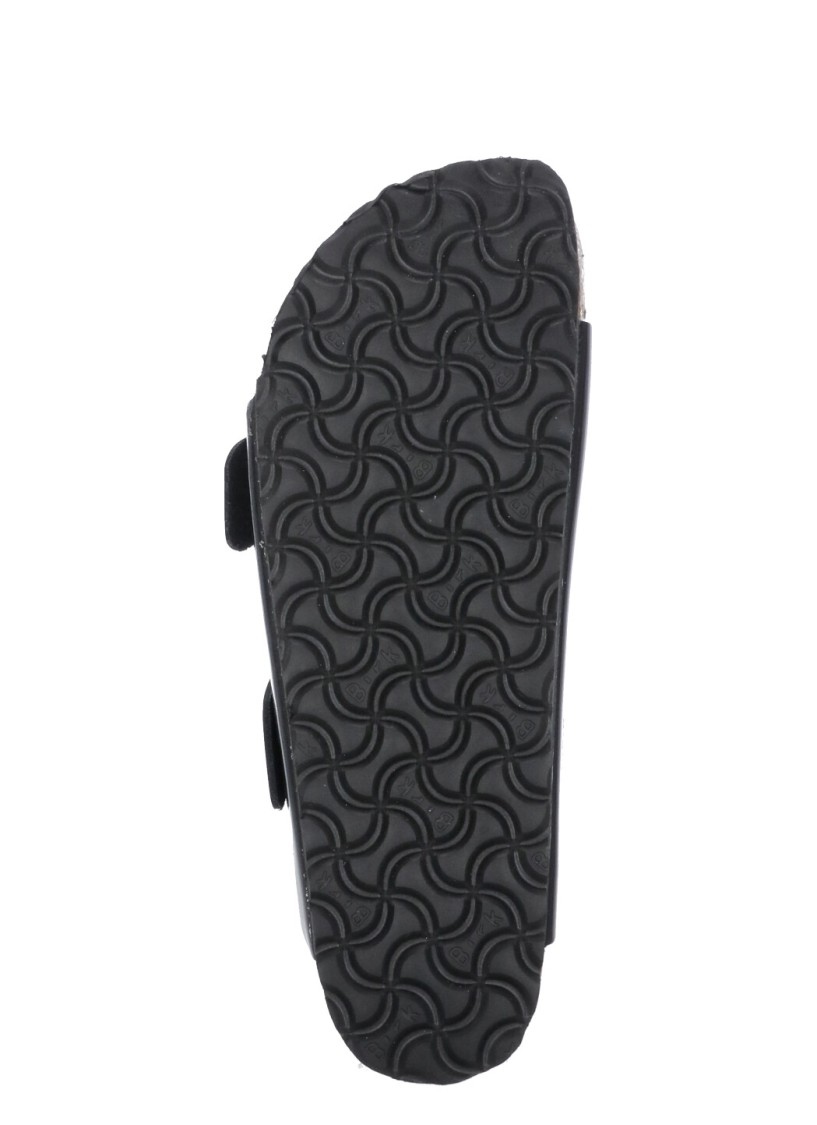 Birkenstock Arizona Big Buckle Nubuck Sandals In Black