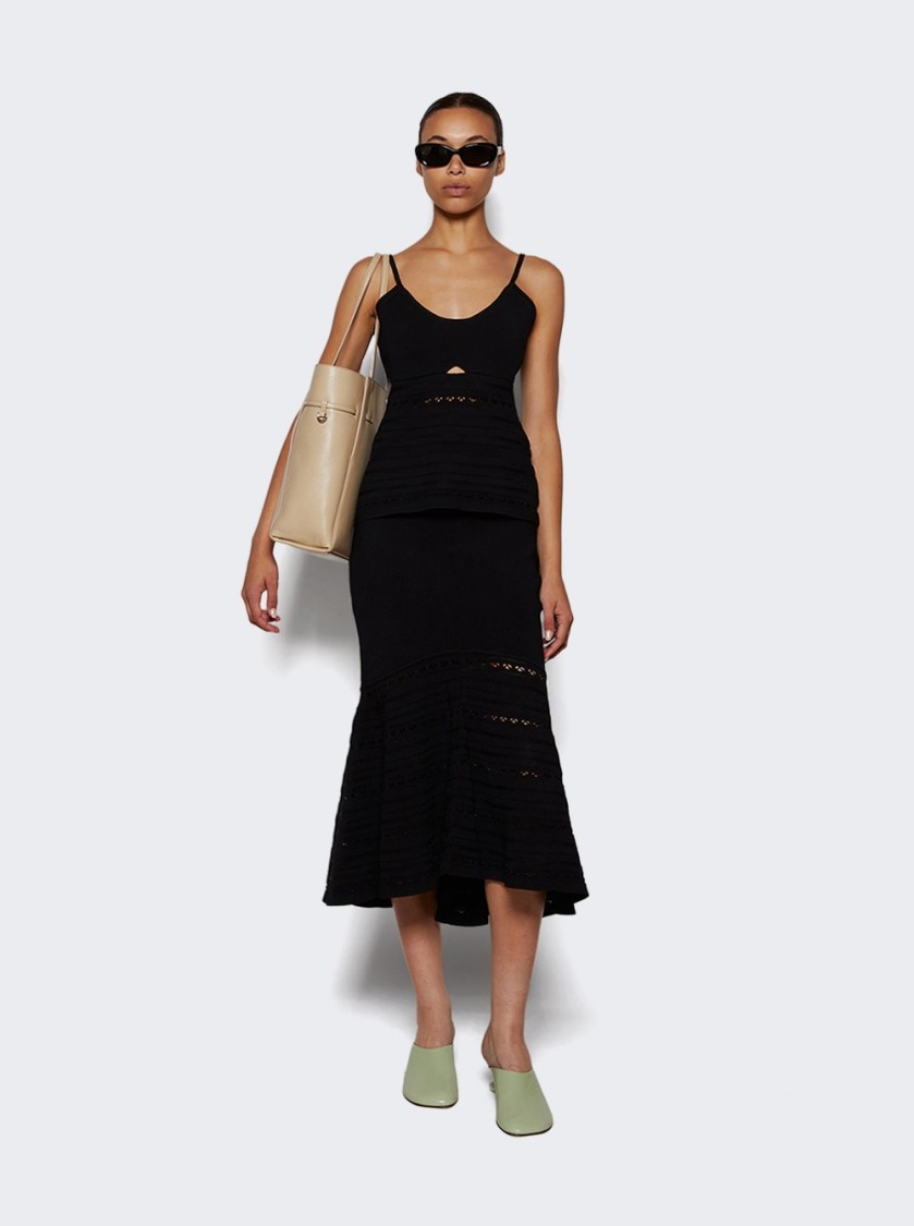 VICTORIA BECKHAM VICTORIA BECKHAM CUT-OUT DETAIL CAMI TOP BLACK