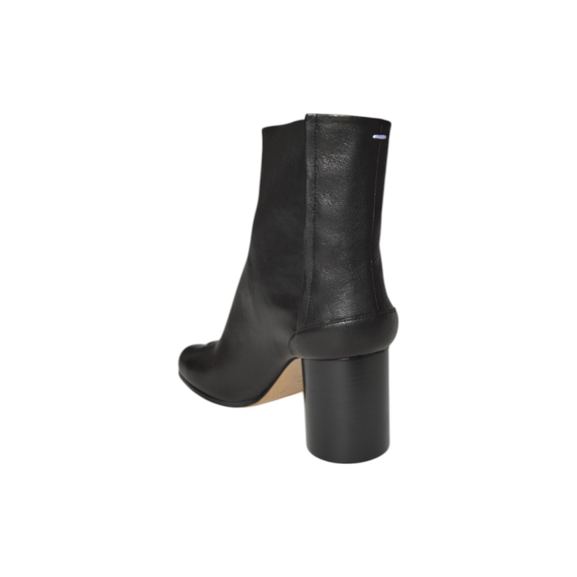 Shop Maison Margiela Black Leather Tabi Boots