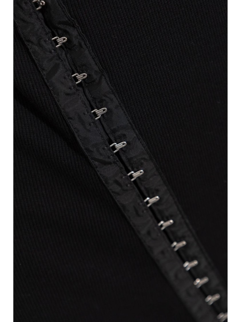オールインワン・サロペット Mm6 By Maison Margiela Mid-Length Black Fine Ribbed Dress Mm6 By Maison Margiela Mid-Length Black Fine Ribbed Dress