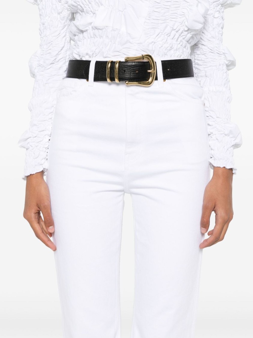 Khaite High-waisted Cotton Denim Jeans With Flare Legs
