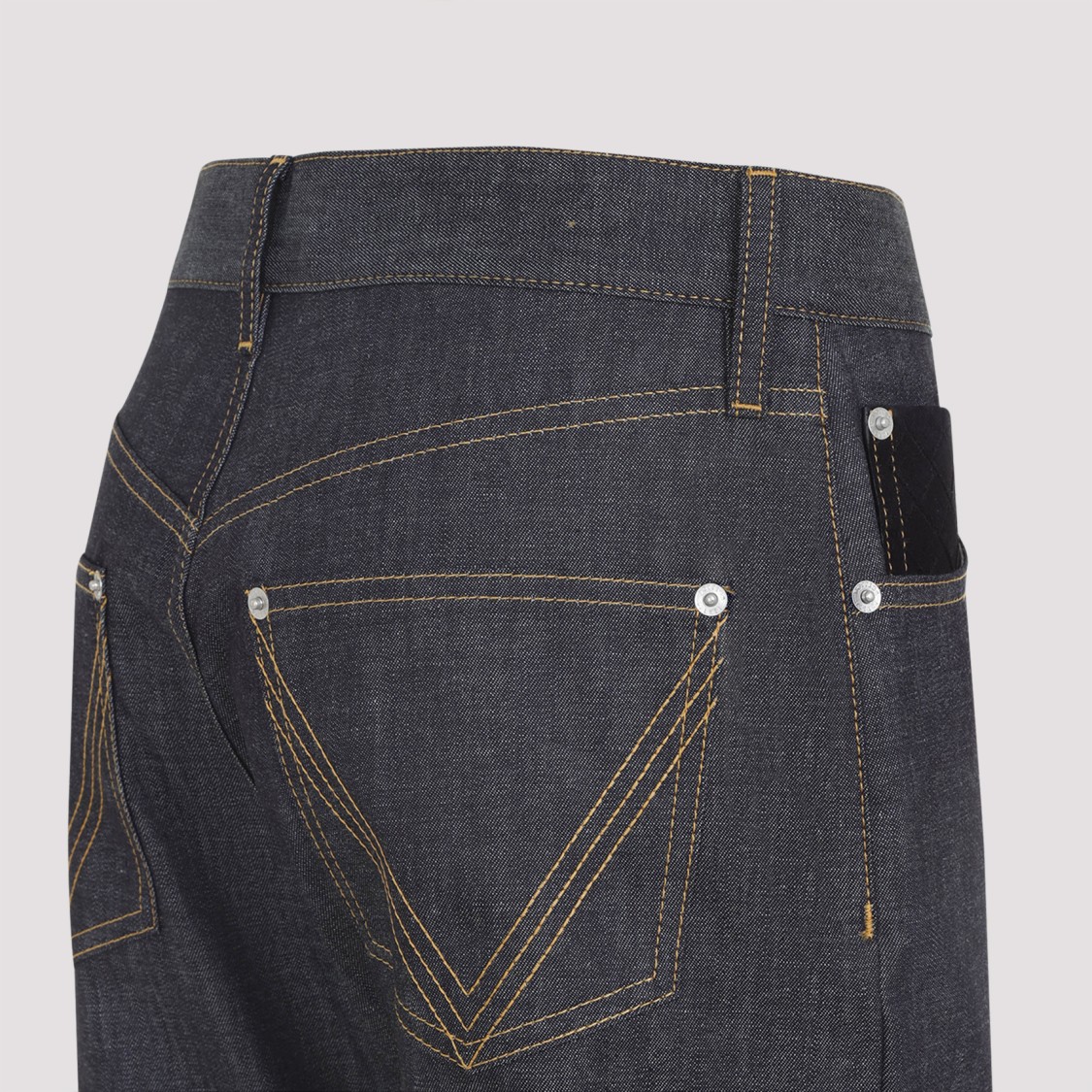 Bottega Veneta High-waisted Flared Denim Jeans With Contrasting Stitching