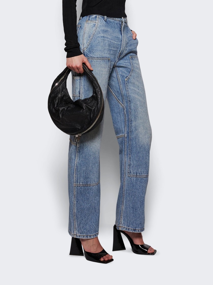 Alexander Wang Twyst Handle Bag In Memory Leather In Black