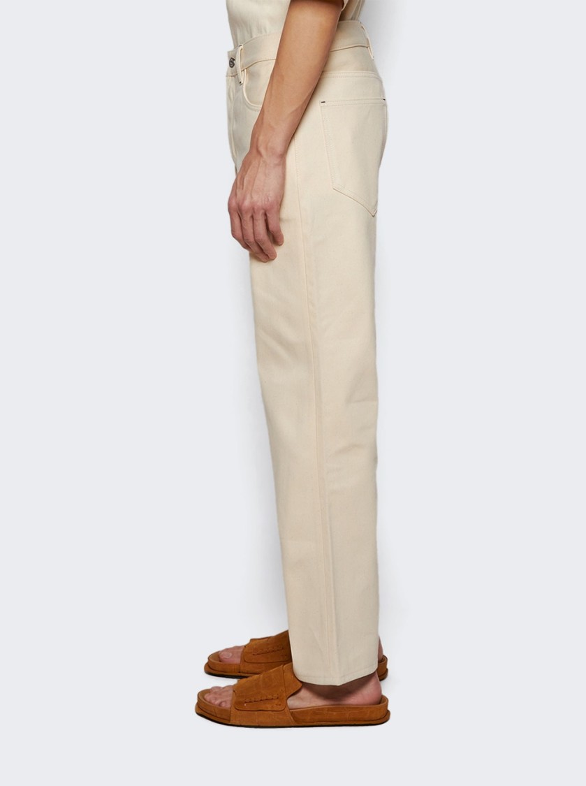Jacquemus The De-nîmes Shorts In Beige Denim