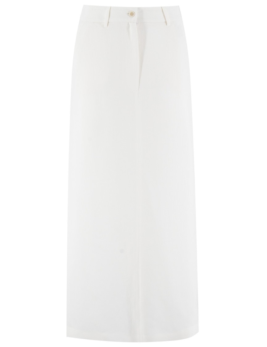 Antonelli White Midi Skirt With Side Slits