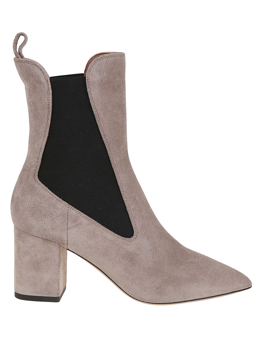 Paris Texas Anja Suede Ankle Boots In Neutral
