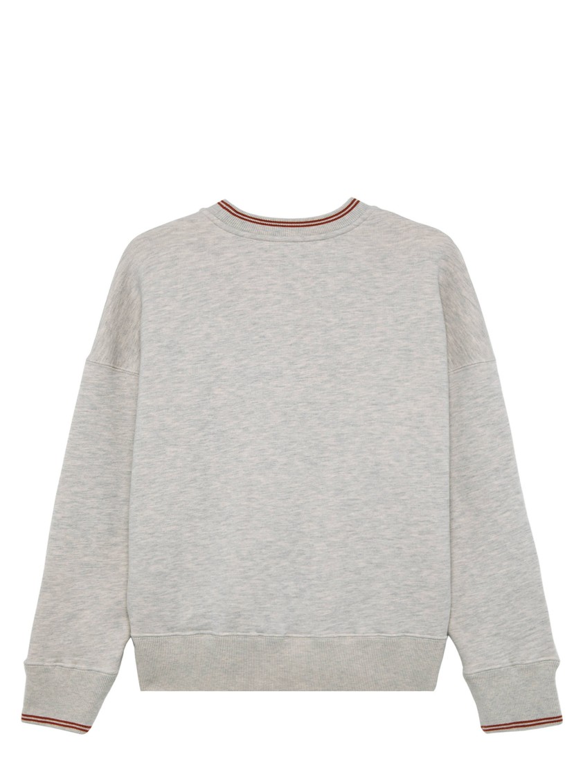 Autry Grey Cotton Blend Sweatshirt With Graphic Print In Gray