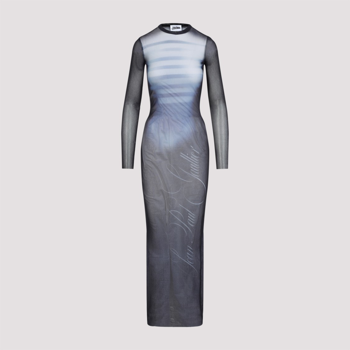 Shop Jean Paul Gaultier Le Mâle Crewneck Maxi Dress In Grey