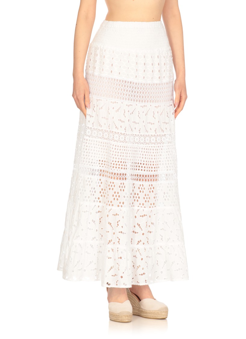 Temptation Maxi Skirt With Intricate Lace Detailing