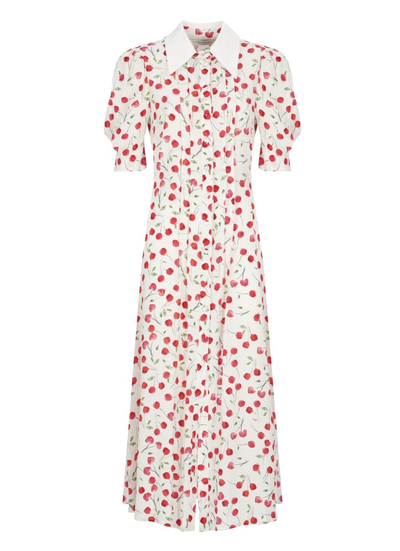 Mar De Margaritas White Viscose Dress