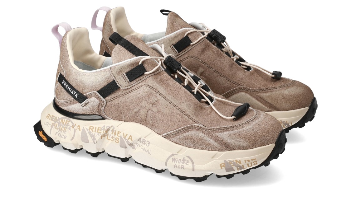 Premiata Chunky Sole Sneakers With Textured Upper
