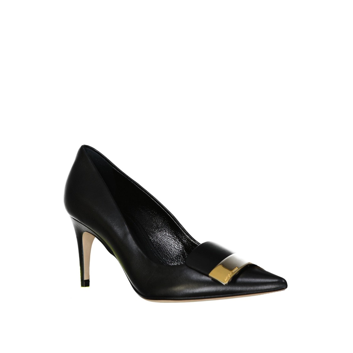 Sergio Rossi Sr1 Buckle Pointed High Heels In Black