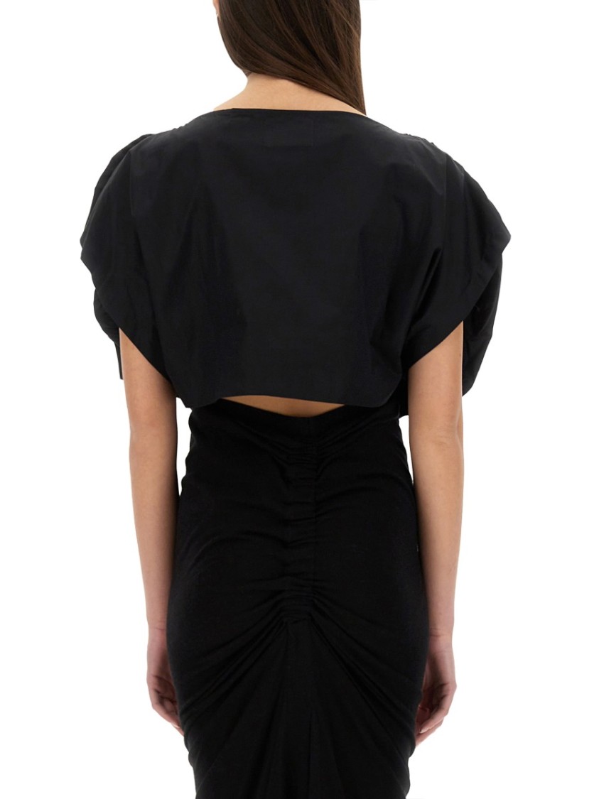 Vivienne Westwood Embroidered-logo Asymmetric Blouse In Black