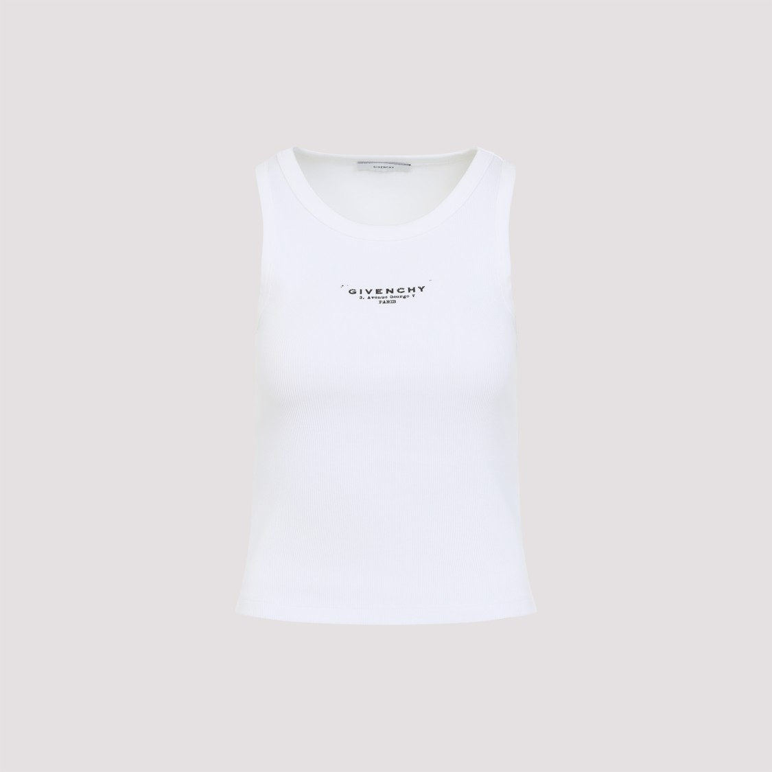 Givenchy Slim Tank Top With Logo Print In White