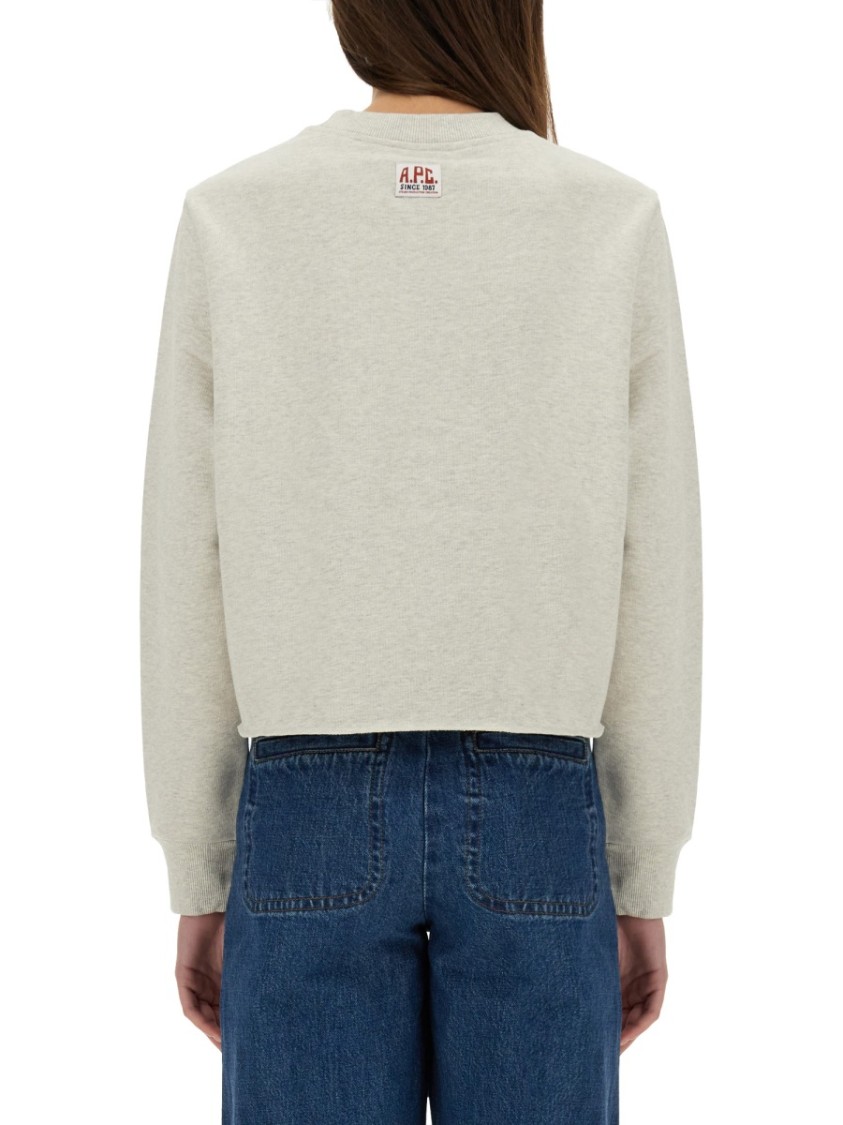 Apc A.p.c. Sweatshirt With Logo In Grey