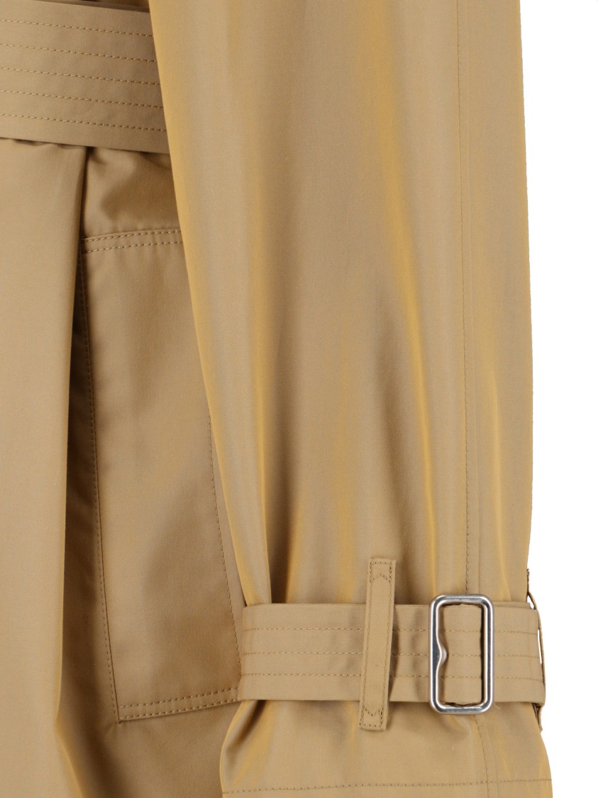 Burberry Mens Spelt Double-breasted Cotton Trench Coat In Neutrals