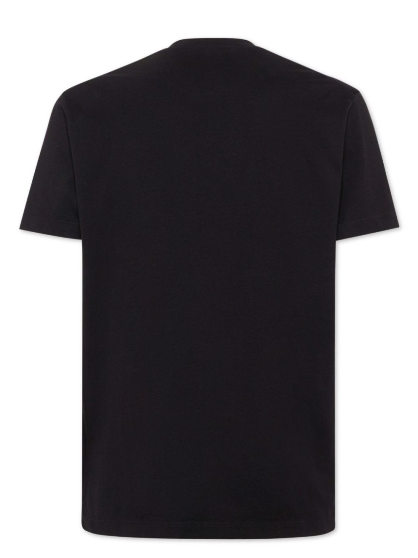 Dsquared2 Black T-shirt With Logo Print On The Front In Black
