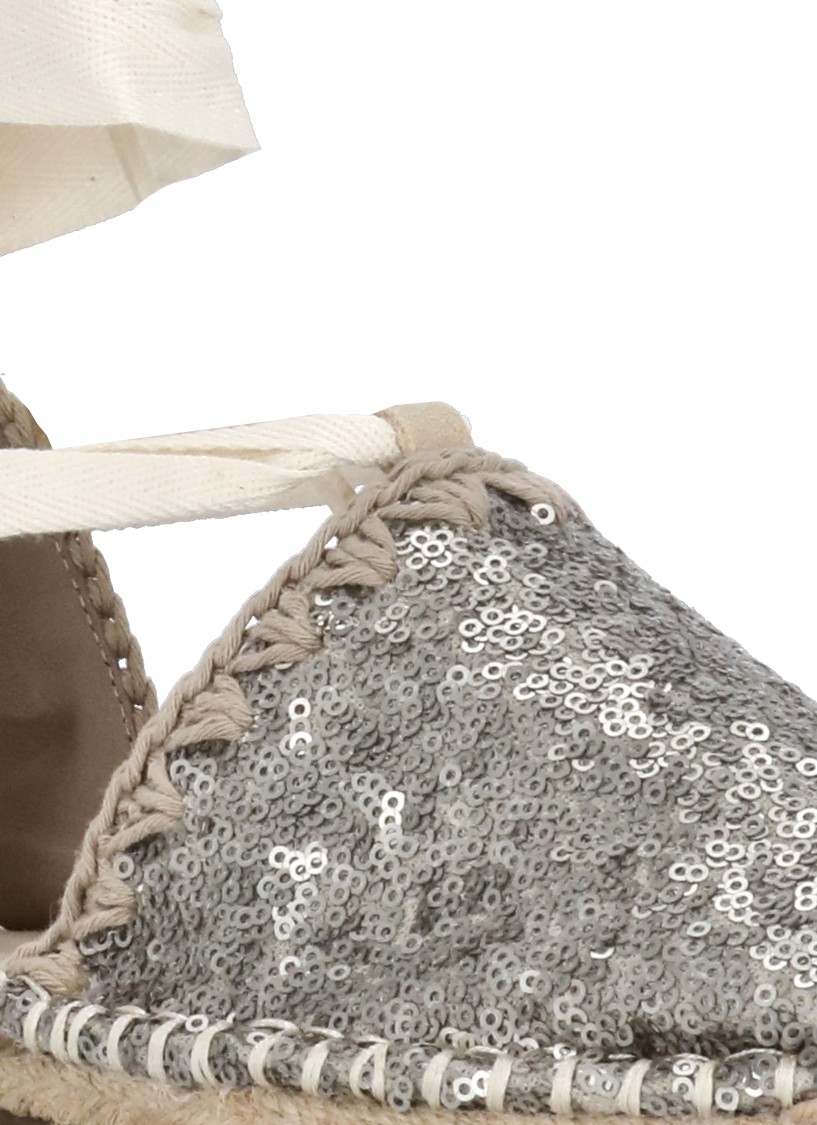 MOU MOU BEIGE SANDALS WITH SEQUINS