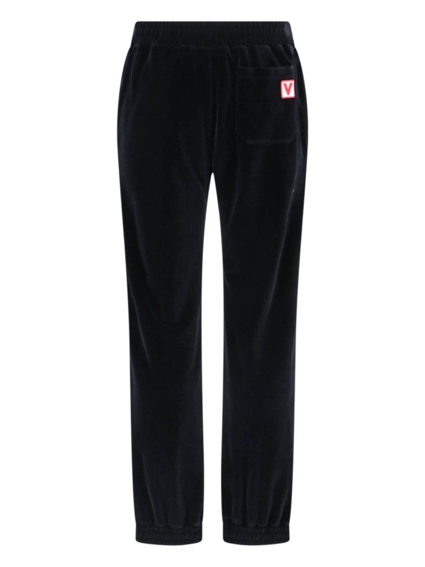 Valentino Black Chenille Jogger Trousers Black