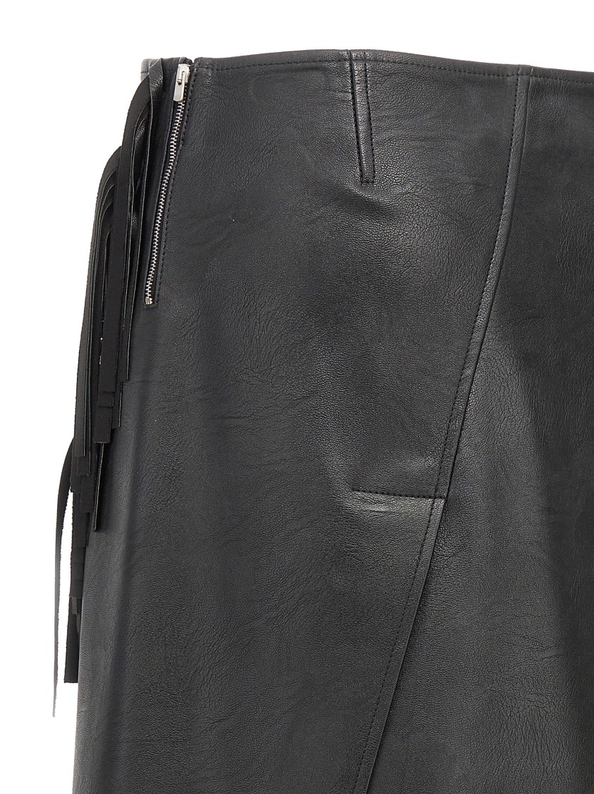 Stella Mccartney Fringed Alter Mat Skirt In Black