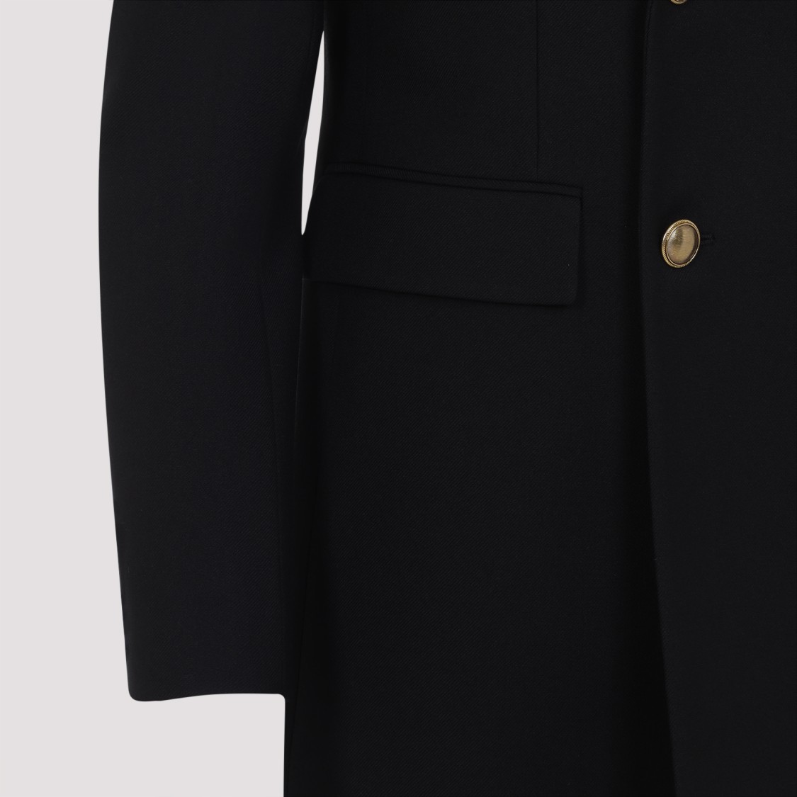 SAINT LAURENT SAINT LAURENT DOUBLE-BREASTED BLACK WOOL JACKET