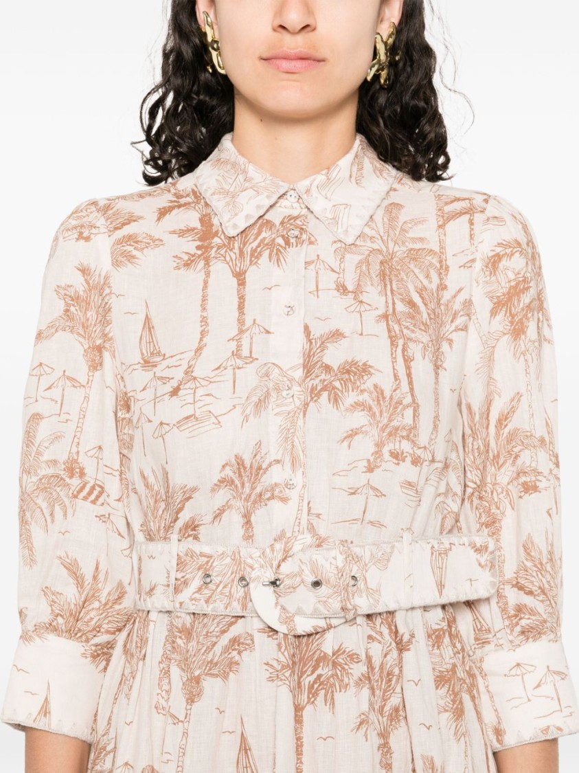 Mc2 Saint Barth Beige Daisi Mini Dress