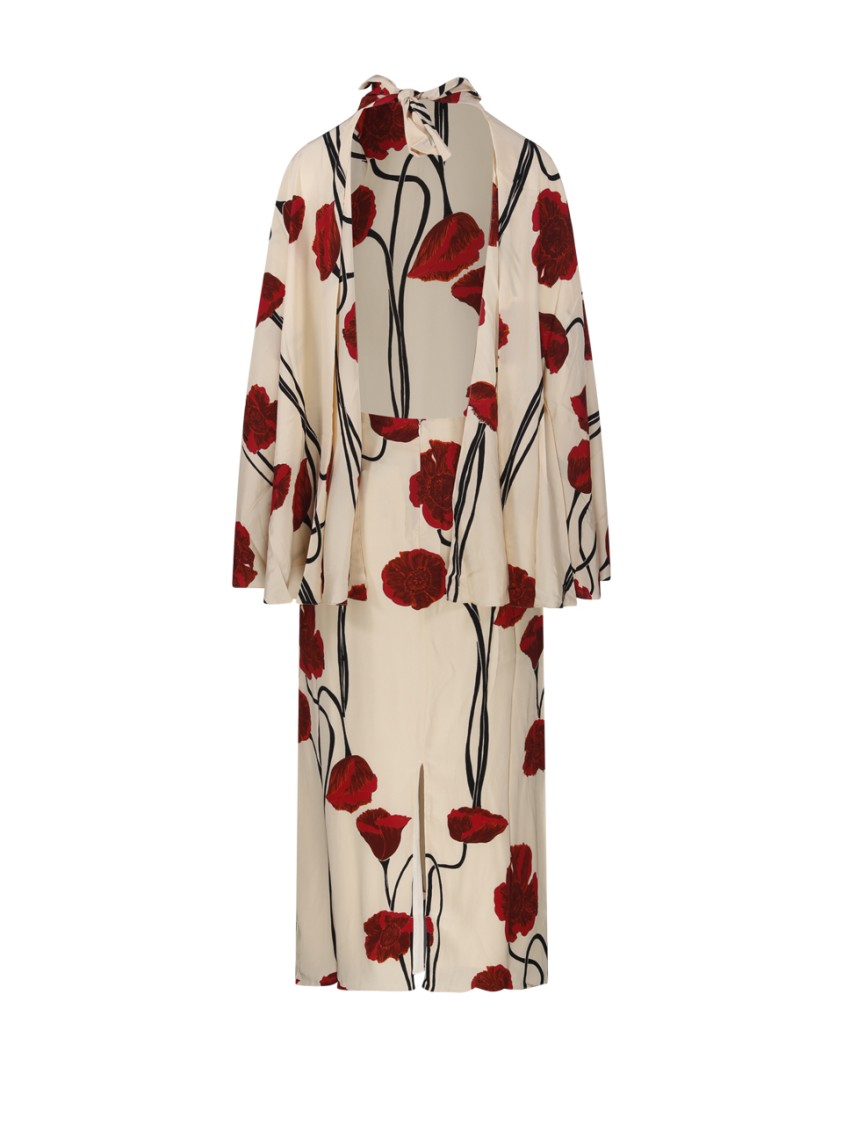 Shop Johanna Ortiz Parajes Lejanos Ankle Dress In Neutrals