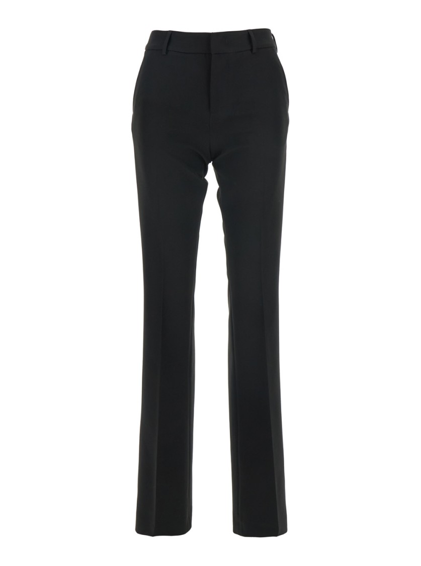 パンツ PT TORINO STRETCH FLUID TRICOTINE FLARE PANTS Pt Torino Stretch Fluid Tricotine Flare Pants In Black