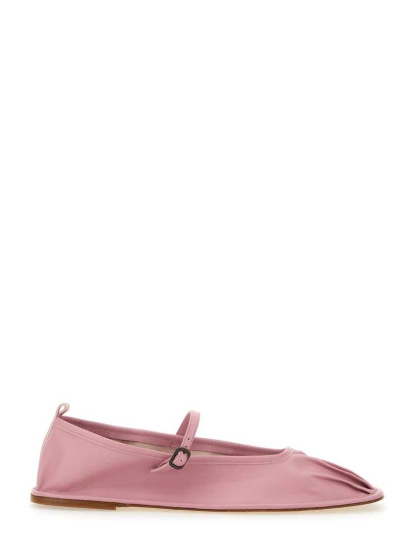 Hereu Woman Ballet Flats Pink Size 11 Leather In Pink