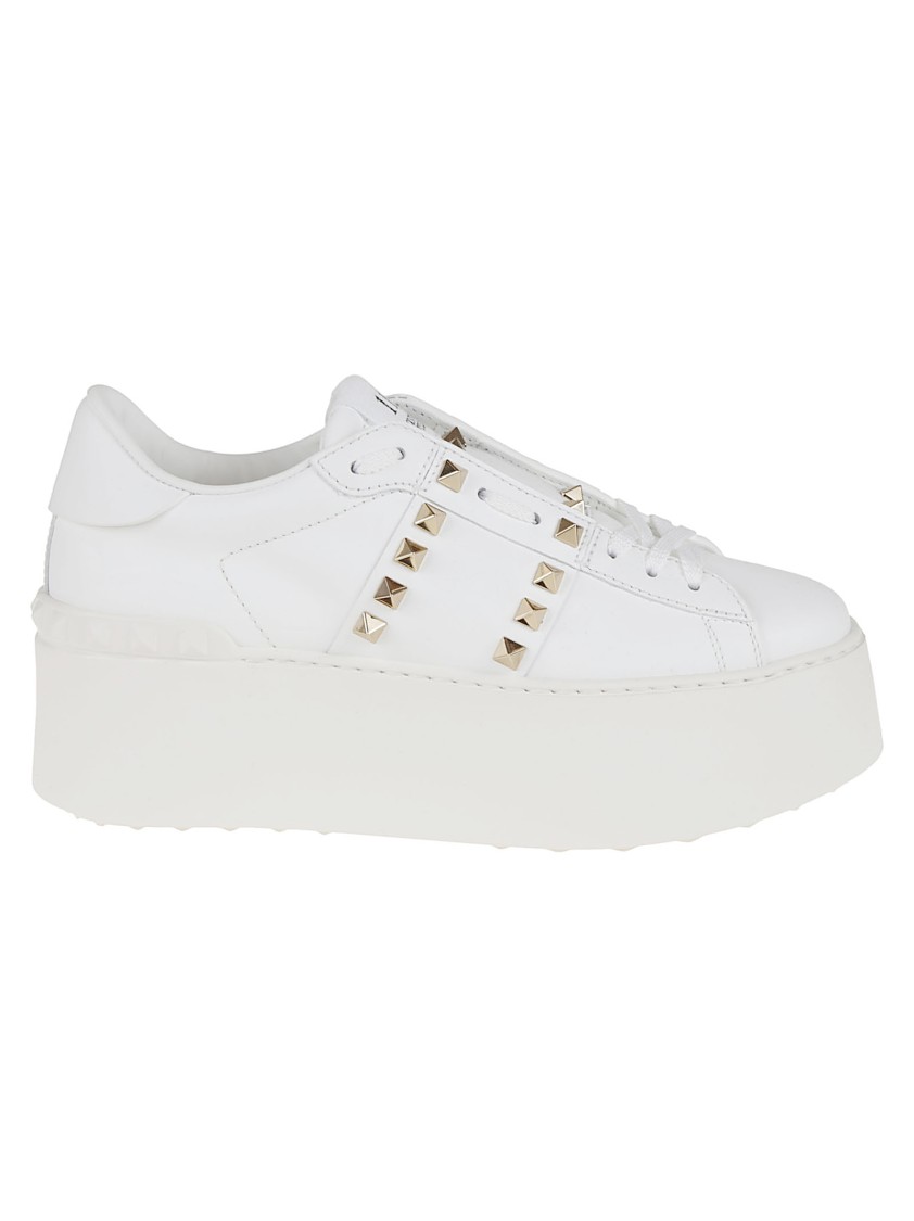 Shop Valentino Garavani Rockstud Untitled Plat.stud Sneaker