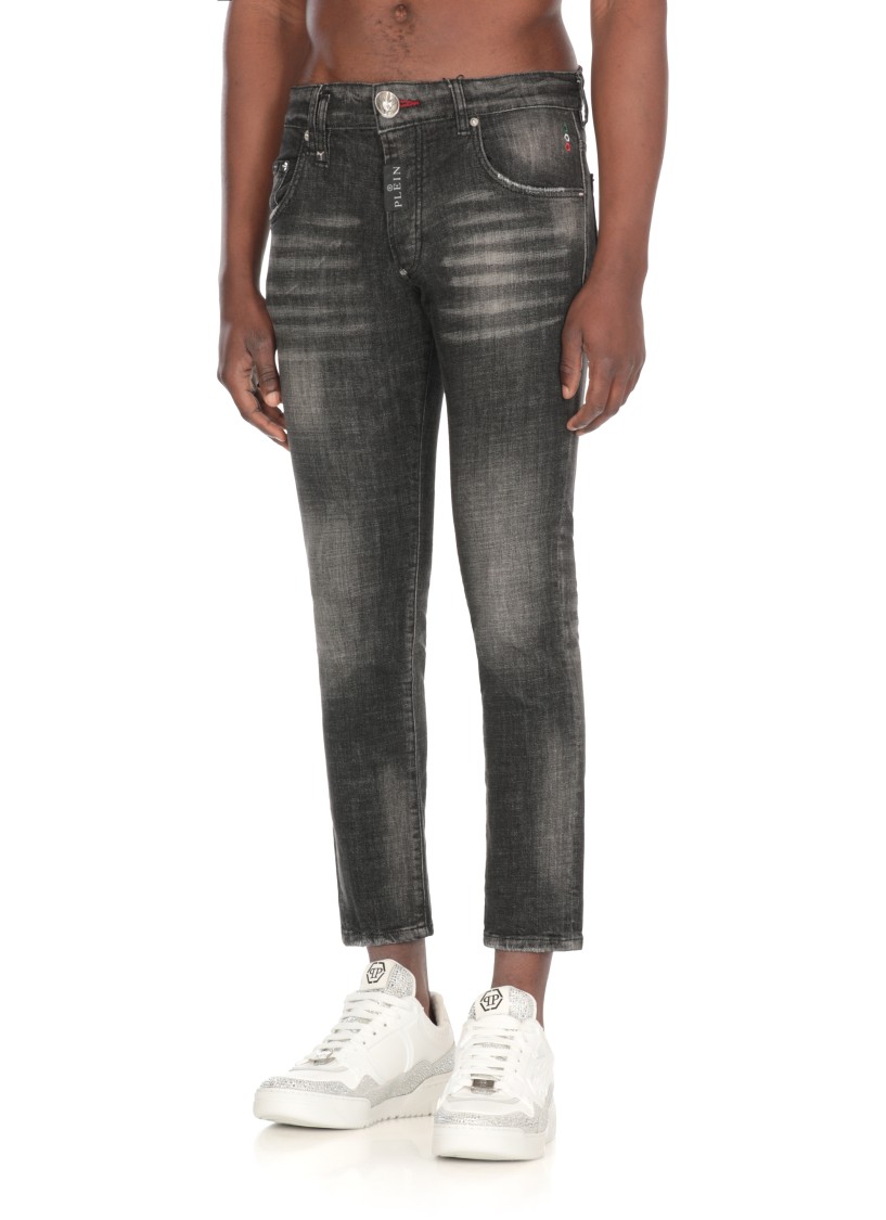 Philipp Plein Denim Skinny Fit Hexagon Jeans