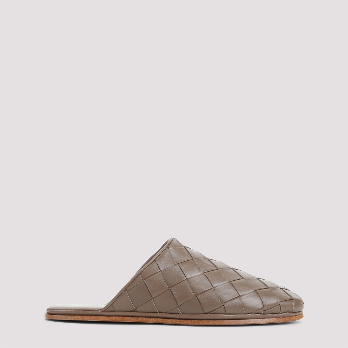 Bottega Veneta Woven Lambskin Leather Slip-on Mules In Brown