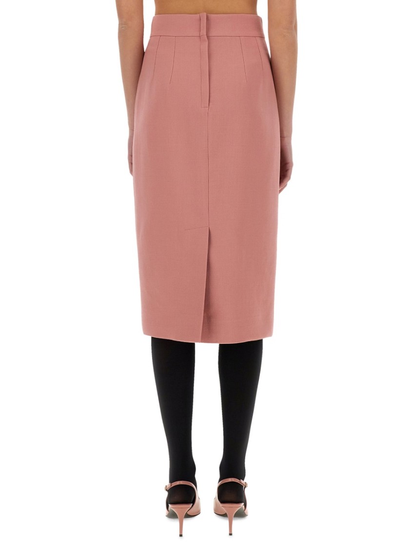Dolce & Gabbana Midi Pencil Skirt In Pink