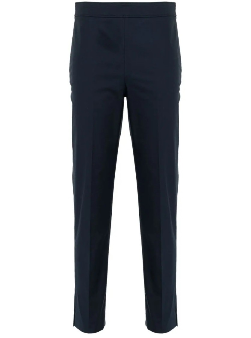 Brunello Cucinelli Tailored Cotton-blend Trousers In Blue