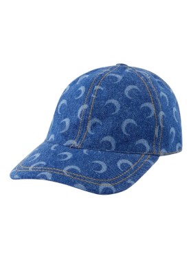 キャップ MARINE SERRE Moon Laser Cap - Marine Serre - Cotton - Blue Marine Serre Moon Laser Cap - Cotton - Blue Hat | THE LIST