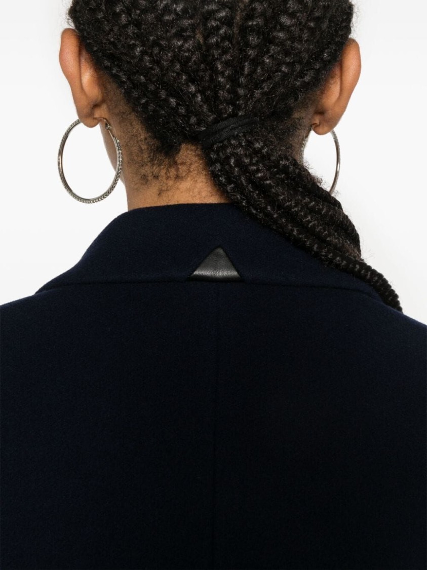 Pinko Single-breasted Coat In Black