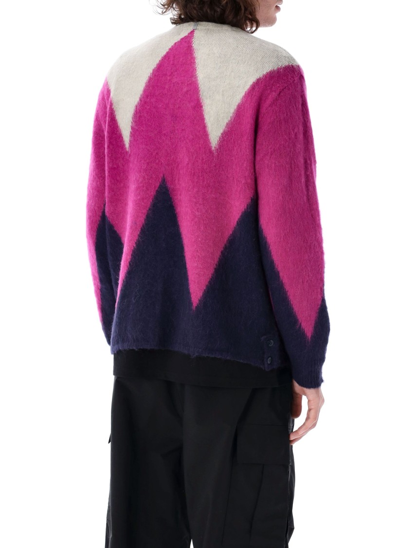 Manastash Aberdine Chevron-patterned Cardigan In Multicolor