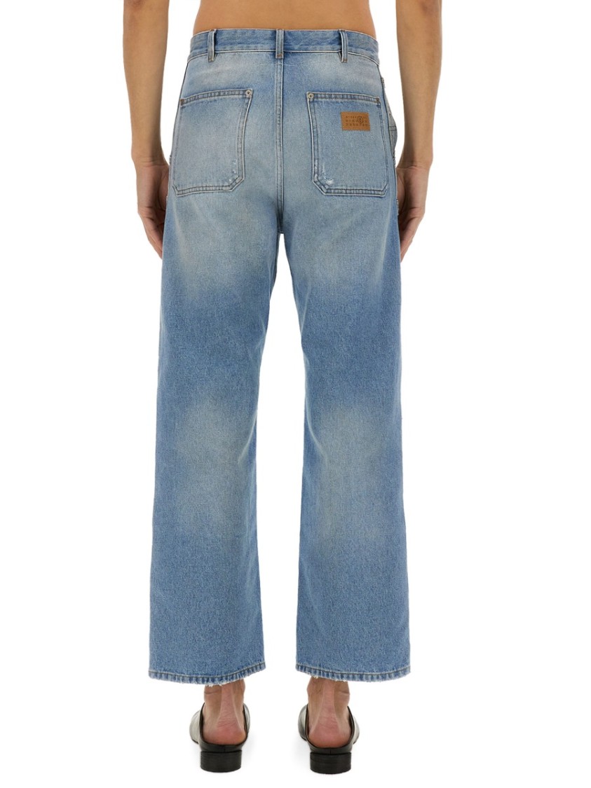 Mm6 Maison Margiela Mm6 By Maison Margiela Relaxed Fit High-waisted Distressed Jeans